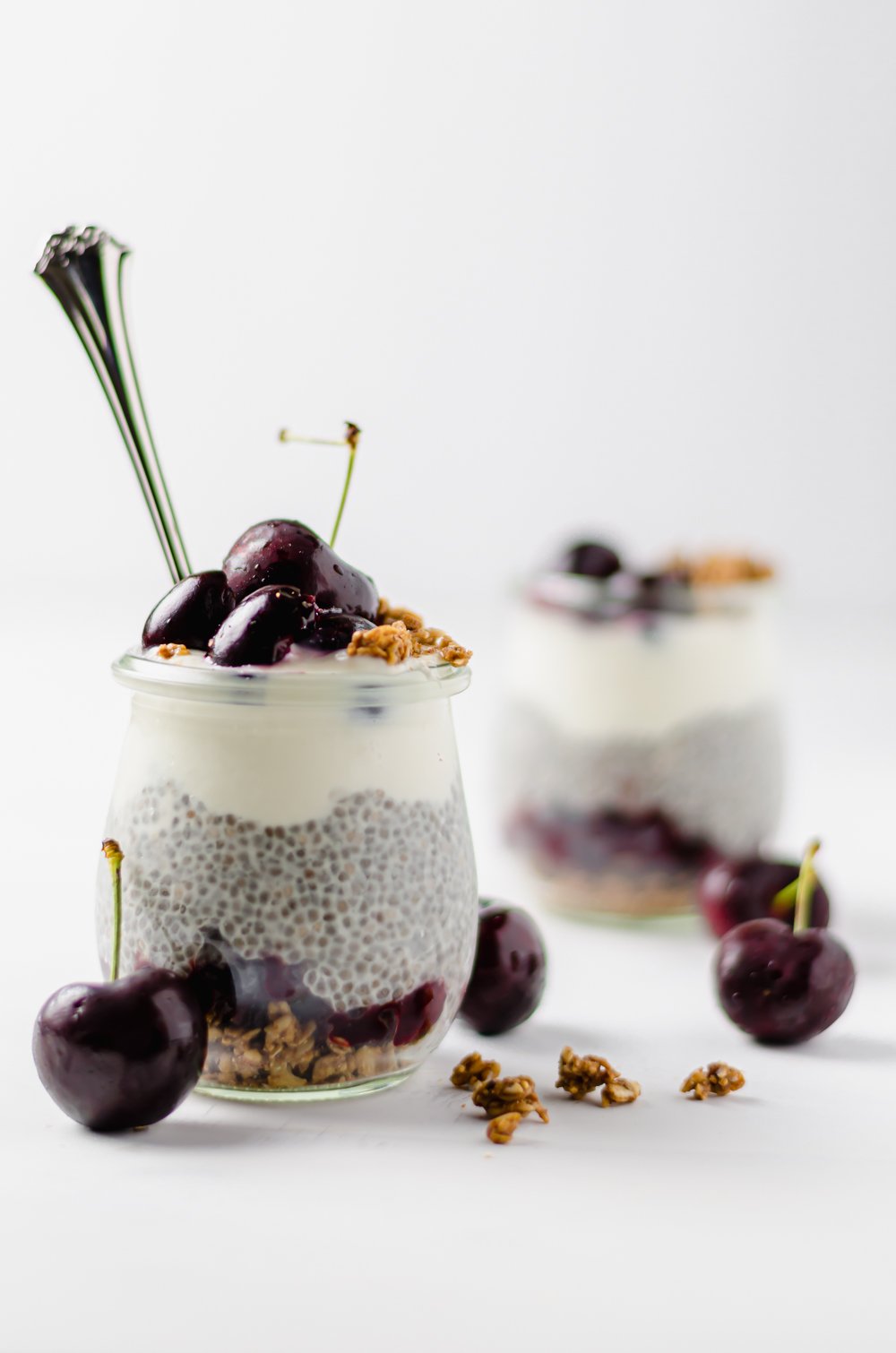 Cherry Chia Seed Pudding and Yogurt Partfait : Eat Beautifully