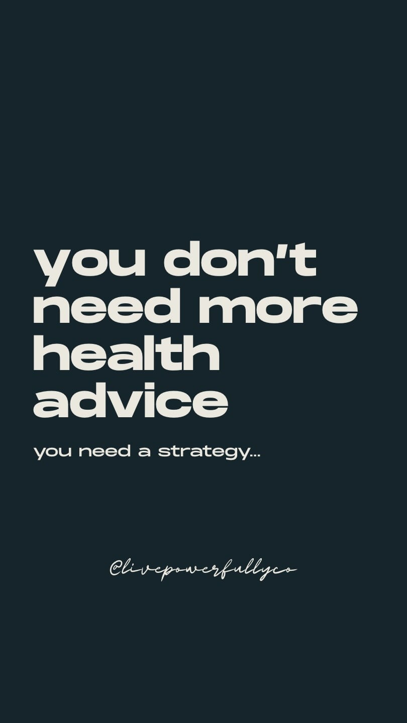 You built the career. You built the family. You built the life. Now it's time to build the health that can support it.

You’re ambitious, high-performing, and successful in so many areas of your life, but frustrated that the same effort isn’t translating to your health.

Over the past few years, I've tuned out all the wellness noise, decided to focus first on my foundations (sleep, how I exercised, what I ate and trying to mitigate stress where possible) and transformed my health - I've not only lost 16 pounds but my bloodwork has improved. 

I now help busy women in midlife go from doing everything and wondering why nothing is working to having the strength and stamina to lead at work, keep up with their kids, and fully enjoy the life they've worked so hard to build.

If you are looking for smarter strategies to balance wellness, work and family follow @livepowerfullyco