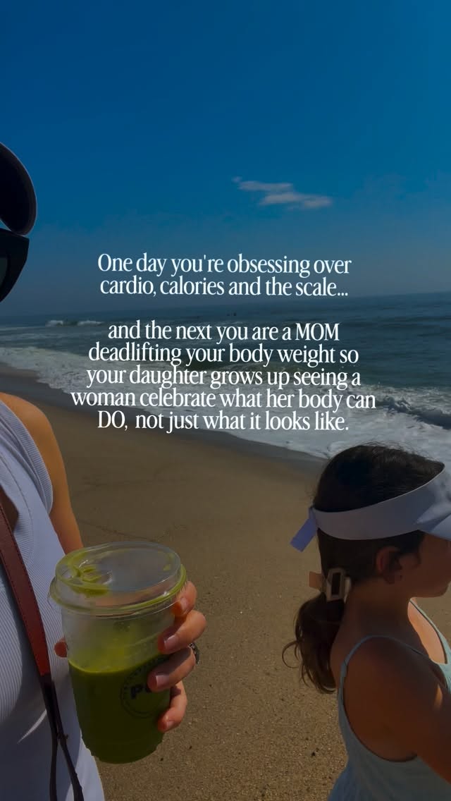 Let’s shape a different view for our daughters.

So many of us grew up in a generation that taught women to equate thinness with worth. To measure progress by the number on the scale. And that informed how we ate, how we exercised. 

It’s taken me years to unlearn that.

Now, I want my daughter to grow up watching a woman celebrate what her body can DO.

I want her to see me lift heavy things. Fuel my body. Take care of myself. Get stronger as I get older (to "cook" as she would put it 🤣)

Not because there’s anything wrong with being thin. But because I want her to know that her body was never meant to be a measure of her worth.

I want her to grow up knowing that STRONG is beautiful, too.

Maybe changing the conversation for the next generation starts with changing the way we talk about—and treat—our own bodies.

Follow @livepowerfullyco for realistic wellness for the high-performing Mom balancing wellness, work and family.

#perimenopause #fitmom #womenover40 #workingmomlife